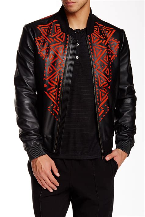 100 genuine leather versace|Versace leather jacket men's.